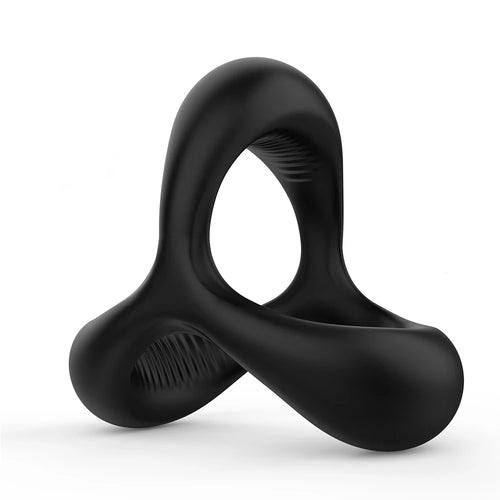 Silicone Triple Cock Ring, Sizes S to XL