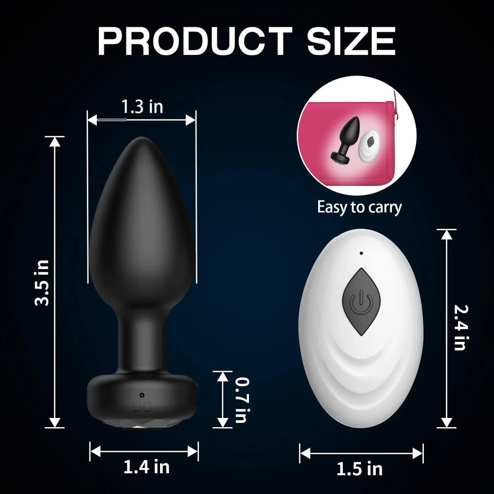 Vibrating Butt Plug, App or Remote, USB Rechargeable