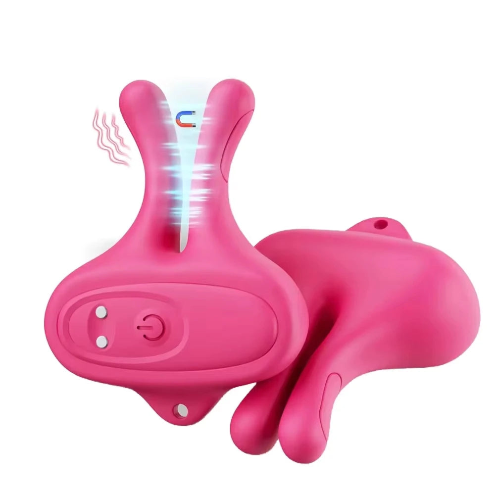 Magnetic Vibrating Nipple Clamps with Remote, 9 Modes, Red