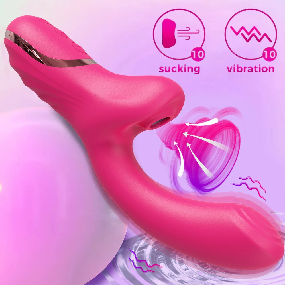 Rabbit Vibrator with Clitoral Suction, 20 Modes