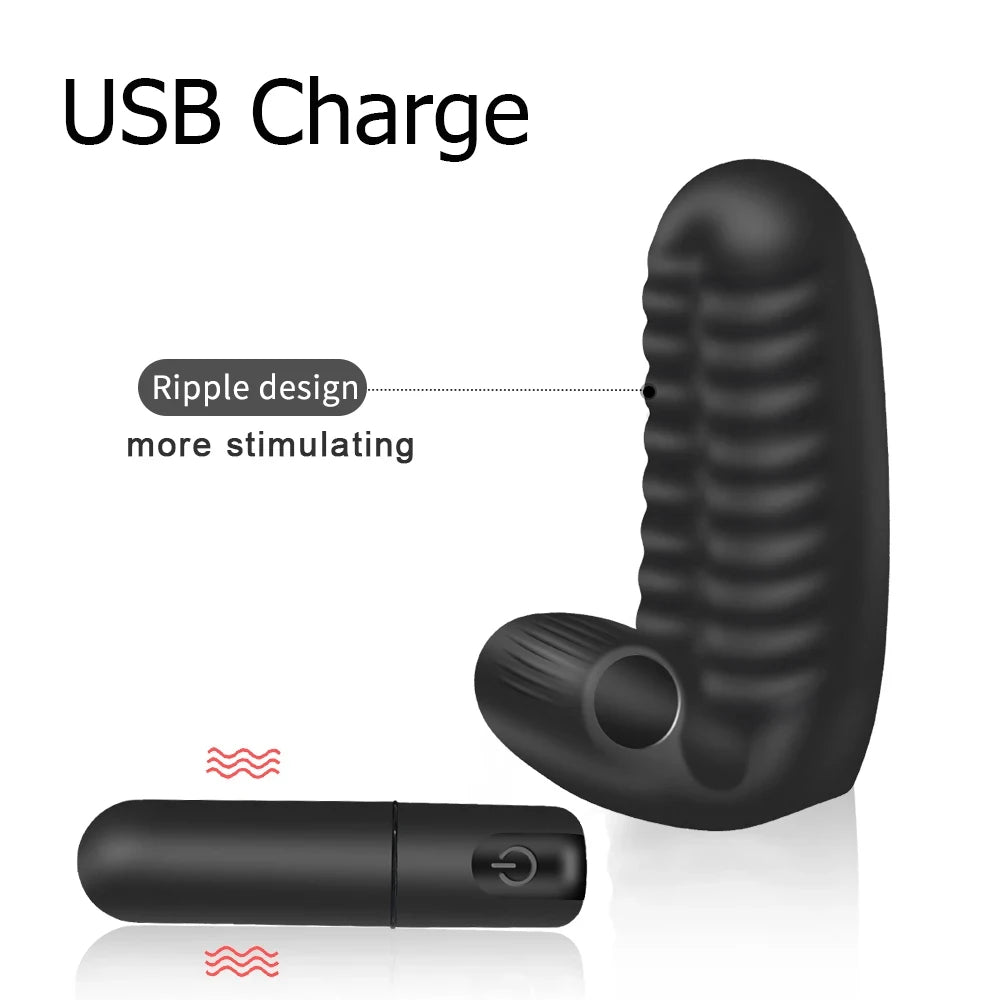 Finger Sleeve Vibrator, Battery or USB