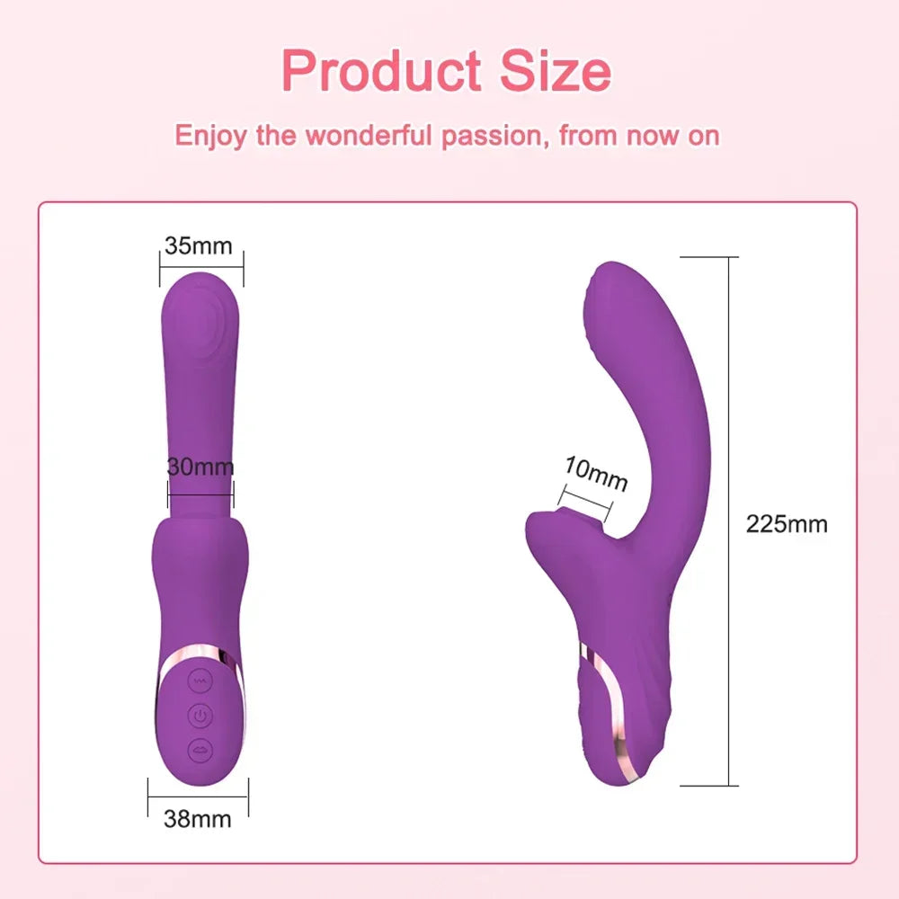 Rabbit Vibrator with Clitoral Suction, 20 Modes