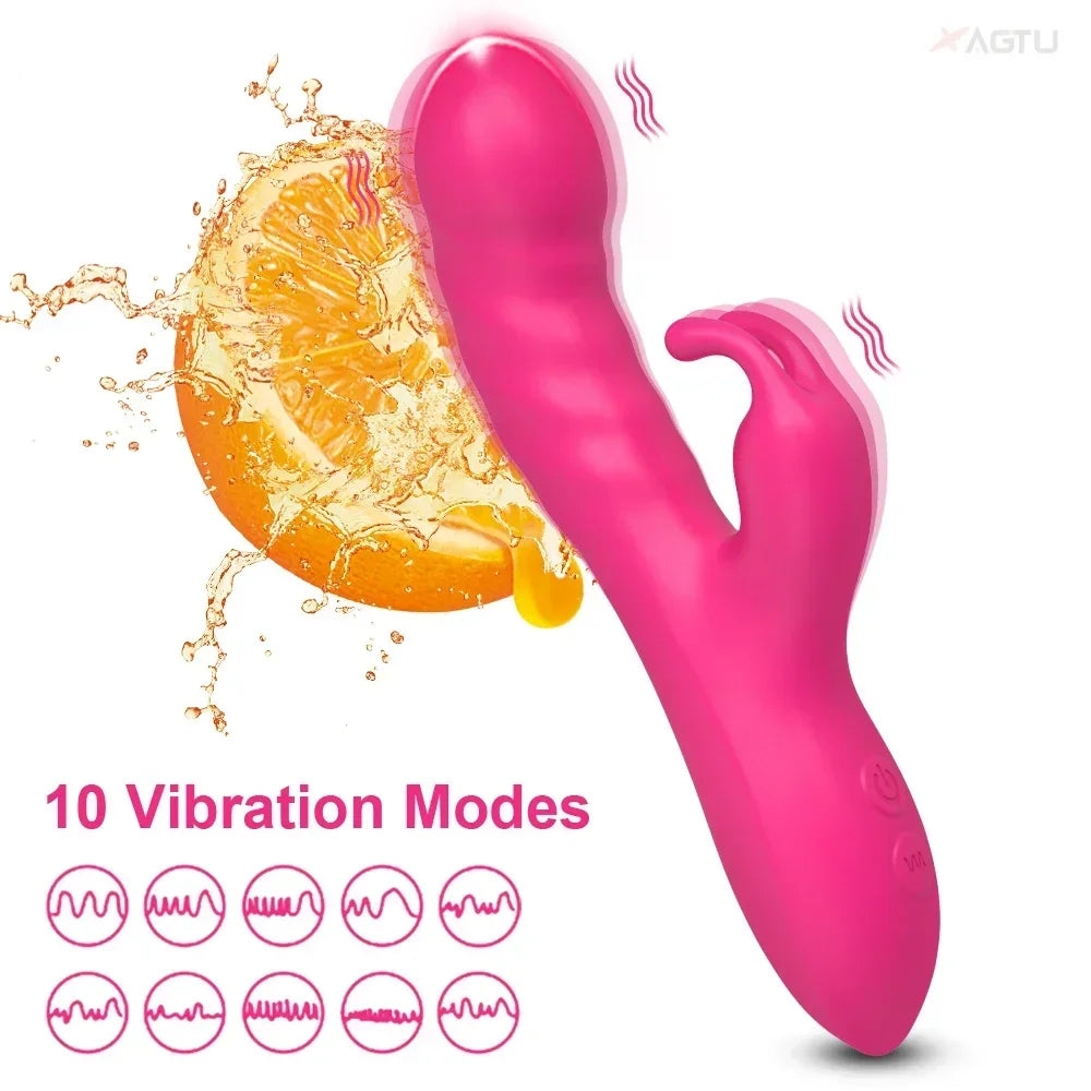 Dual-Action Rabbit Vibrator, 10 Modes