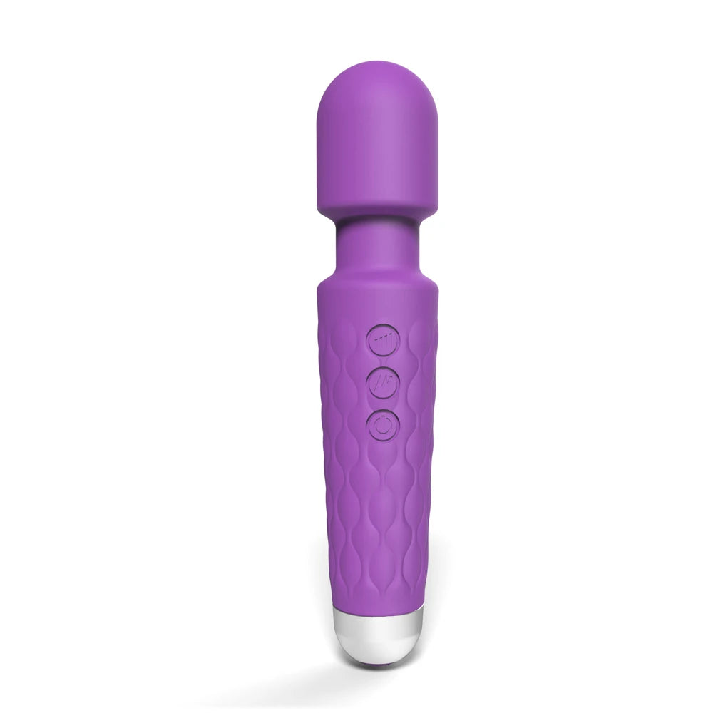 Bendable Head Wand Vibrator, 20 Modes, USB Rechargeable