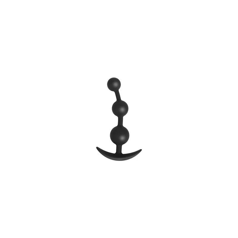 Silicone Anal Beads with Flared Anchor Base, 3 to 6 Beads