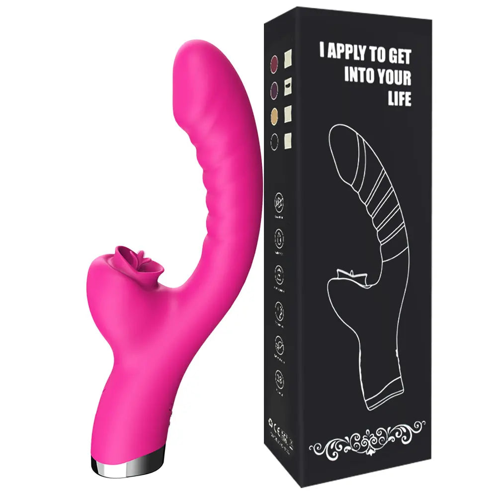 Tongue Licking Vibrator with Flexible Tongue, 2-in-1