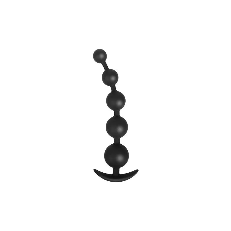 Silicone Anal Beads with Flared Anchor Base, 3 to 6 Beads