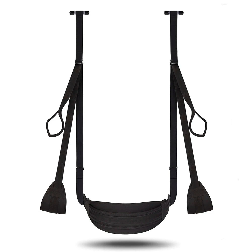 Over-the-Door Sex Swing with Adjustable Straps, Black