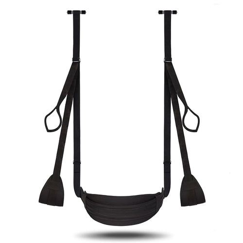 Over-the-Door Sex Swing with Adjustable Straps, Black