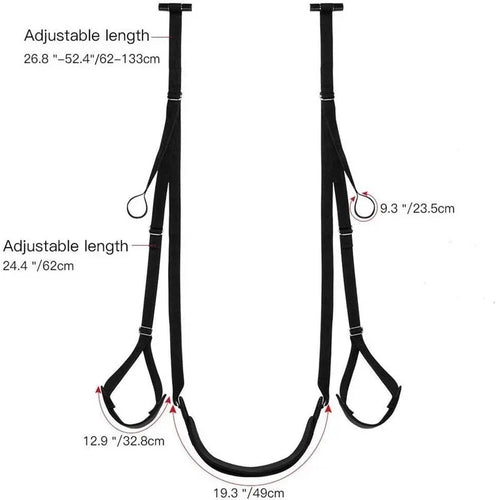 Nylon Door Sex Swing with Leg Spreader