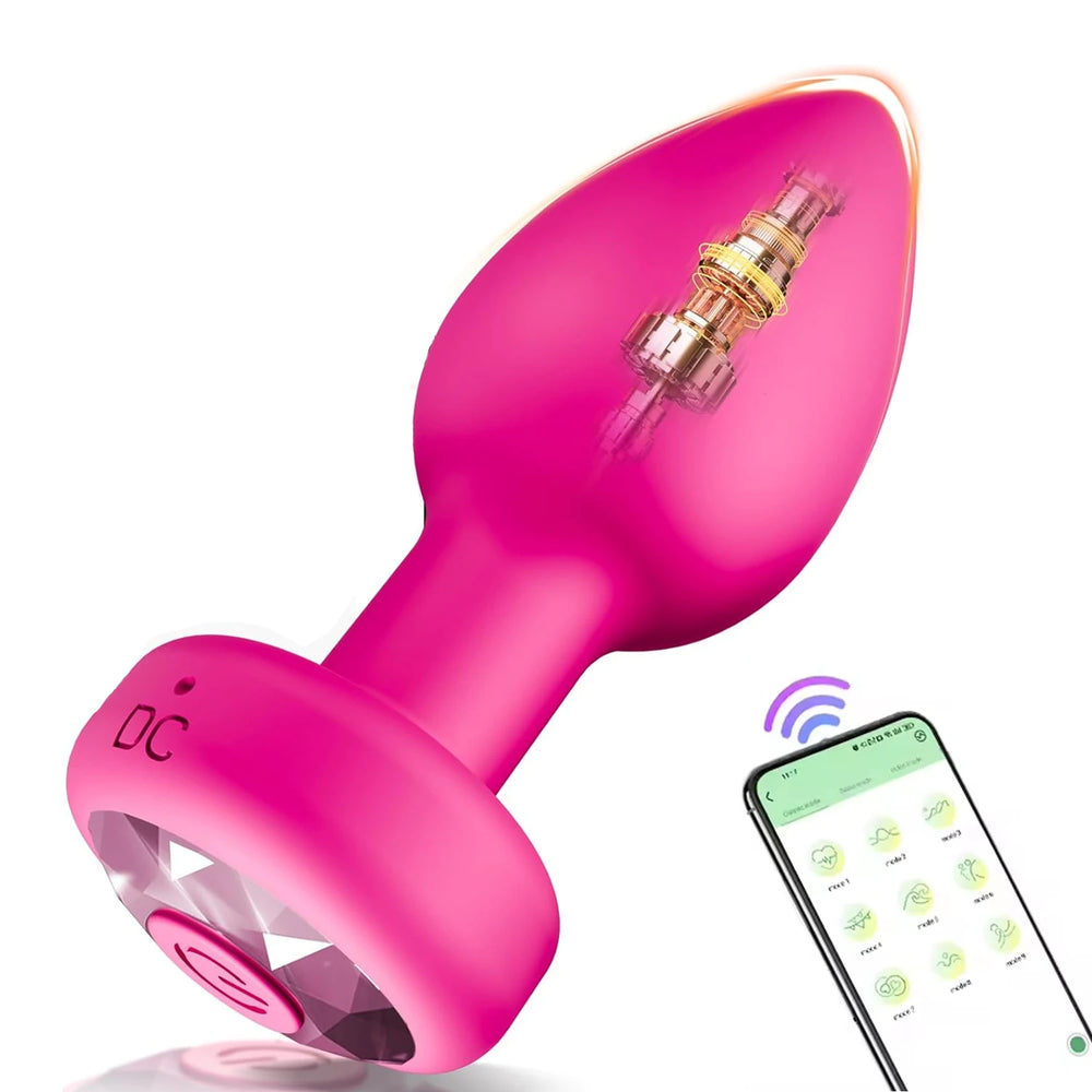 Vibrating Butt Plug, Remote or App Control, 10 Modes