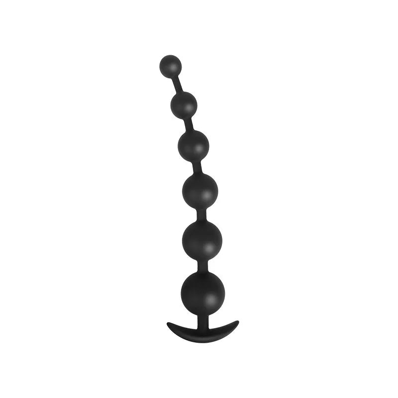 Silicone Anal Beads with Flared Anchor Base, 3 to 6 Beads