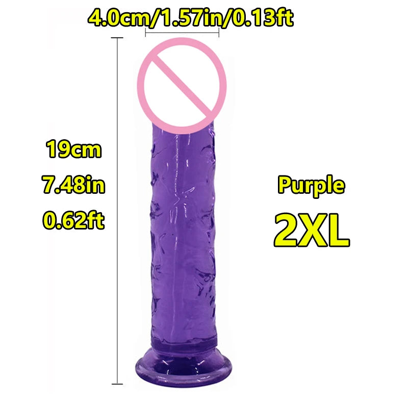 Realistic Suction Cup Dildo, Multiple Sizes and Colours