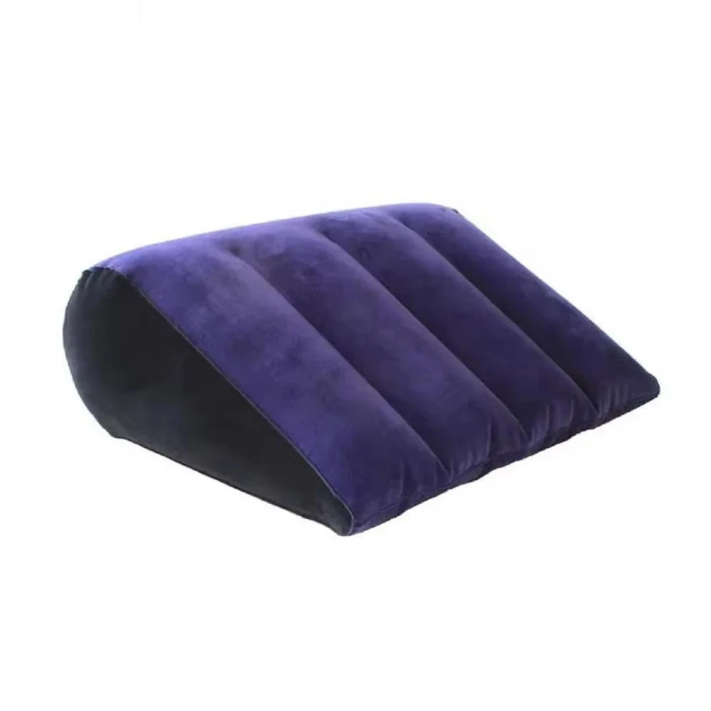 Inflatable Wedge Pillow with Pump, Blue