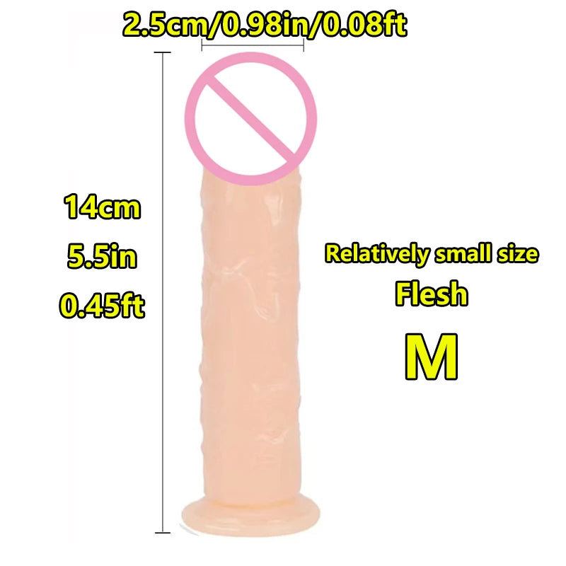 Realistic Suction Cup Dildo, Multiple Sizes and Colours