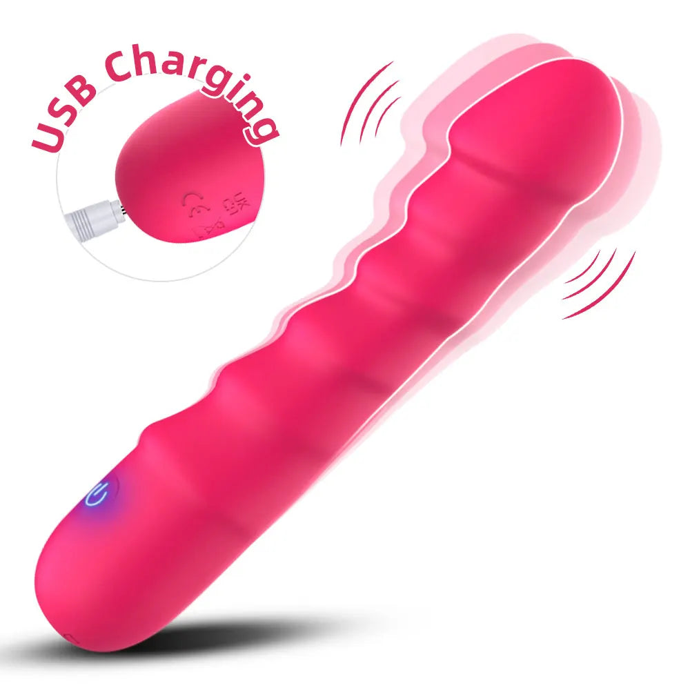 Silicone Vibrating Dildo, 20 Modes