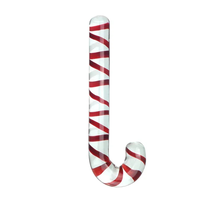 Glass Christmas Butt Plug, Candy Cane or Tree, S or L