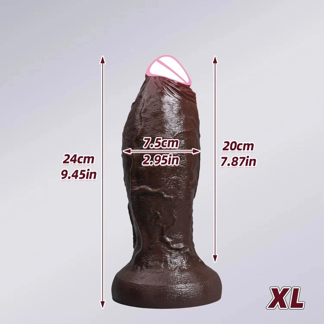 Realistic Ultra Girth Silicone Dildo