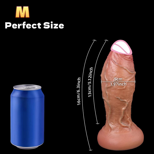 Realistic Ultra Girth Silicone Dildo