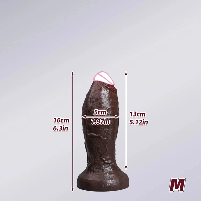 Realistic Ultra Girth Silicone Dildo