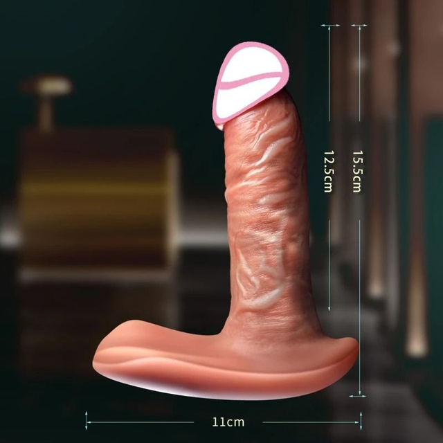 Discreet Wearable Realistic Vibrating, Heating, and Vibrating Dildo