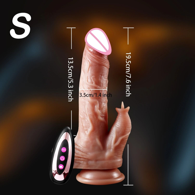 Licking Heating Thrusting Swinging Lifelike Dildo