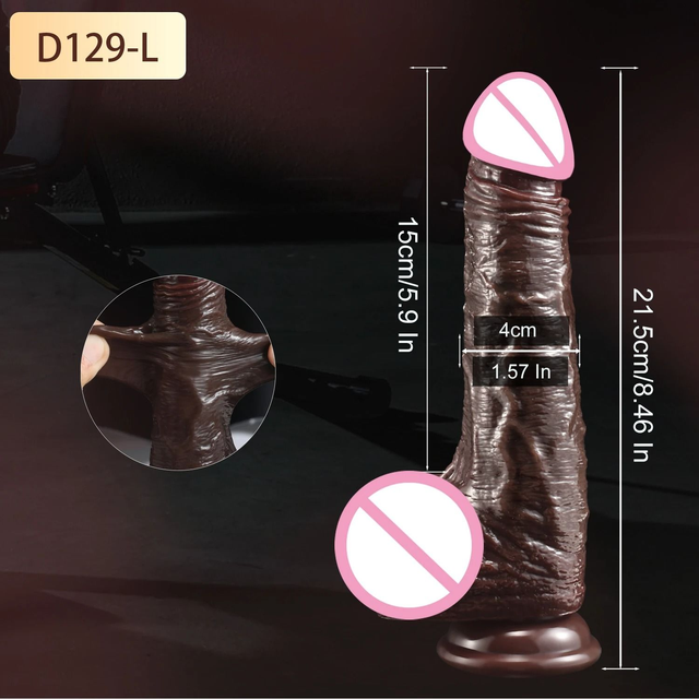 Realistic Silicone Dildo with Sliding Foreskin