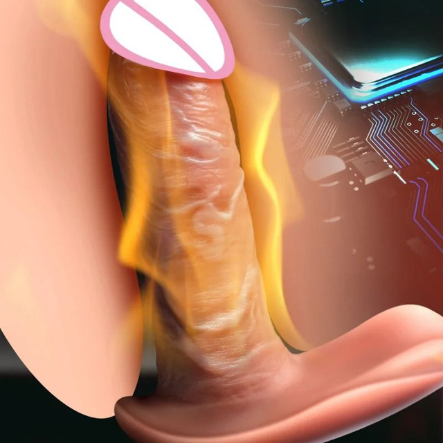 Discreet Wearable Realistic Vibrating, Heating, and Vibrating Dildo