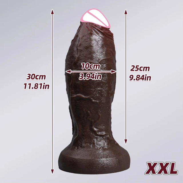 Realistic Ultra Girth Silicone Dildo