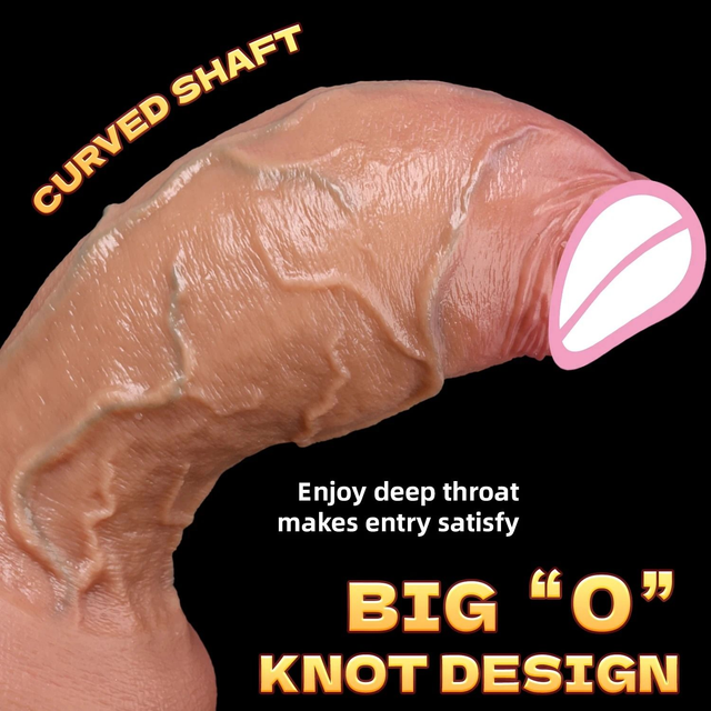 Realistic Ultra Girth Silicone Dildo