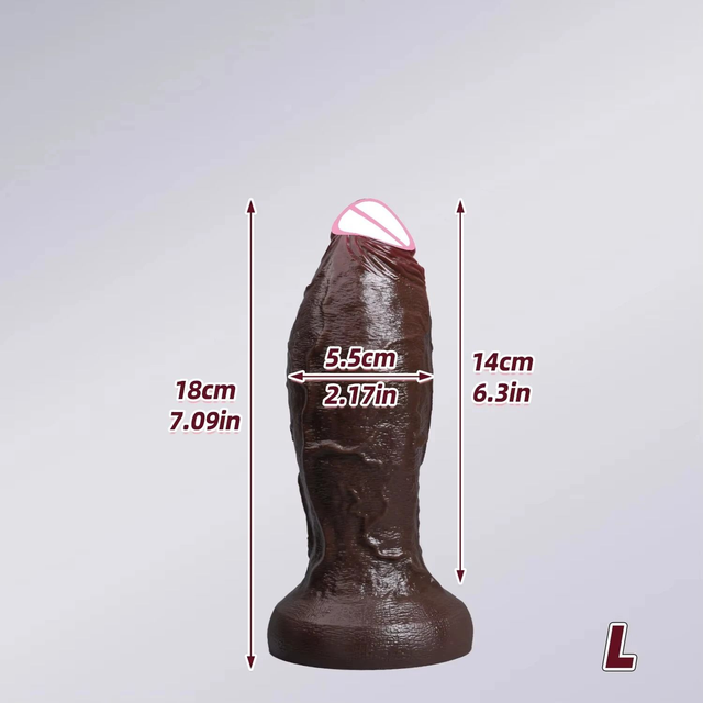 Realistic Ultra Girth Silicone Dildo