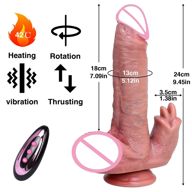 Licking Heating Thrusting Swinging Lifelike Dildo