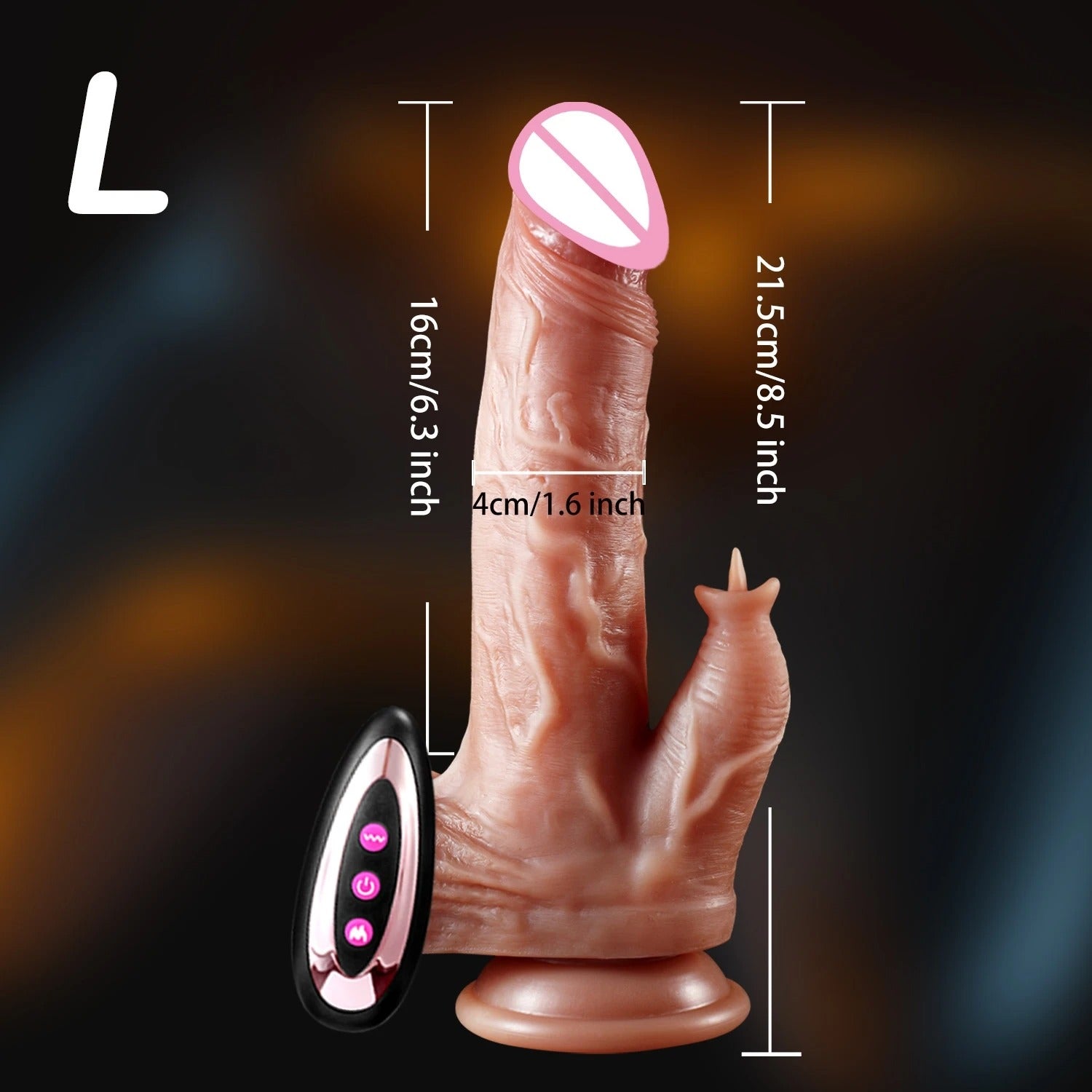 Licking Heating Thrusting Swinging Lifelike Dildo